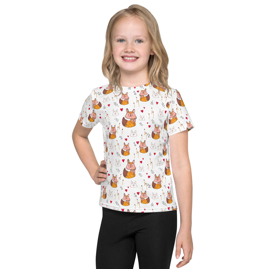 Julia F. - Foxes - Kids crew neck t-shirt (All-Over Print)