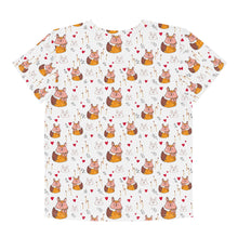 Load image into Gallery viewer, Julia F. - Foxes - Youth crew neck t-shirt
