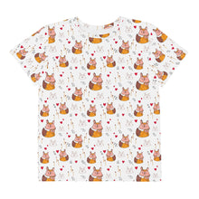 Load image into Gallery viewer, Julia F. - Foxes - Youth crew neck t-shirt
