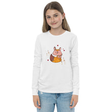 Load image into Gallery viewer, Julia F. - Foxes - Youth long sleeve tee
