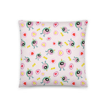 Load image into Gallery viewer, Neala S. - Cute Monster - FlipFlop Pillow (satin-feel, reversible)
