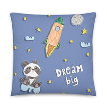 Load image into Gallery viewer, Julia F. - Dream Big - FlipFlop Pillow (satin-feel, reversible)
