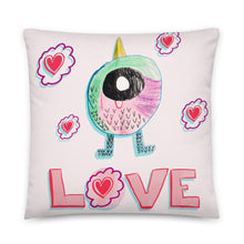 Load image into Gallery viewer, Neala S. - Cute Monster - FlipFlop Pillow (satin-feel, reversible)
