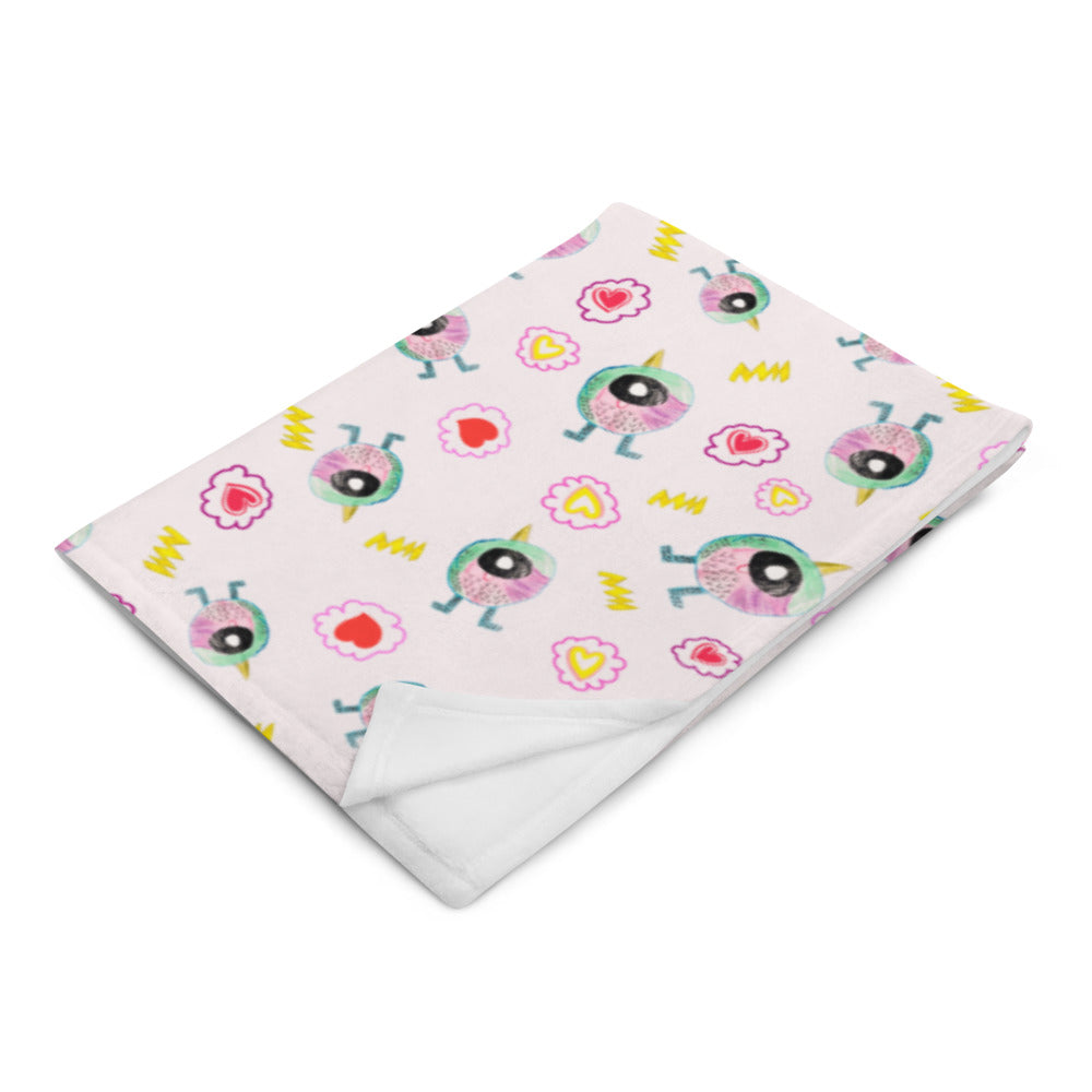 Neala S. - Cute Monster - Throw Blanket