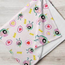 Load image into Gallery viewer, Neala S. - Cute Monster - Throw Blanket
